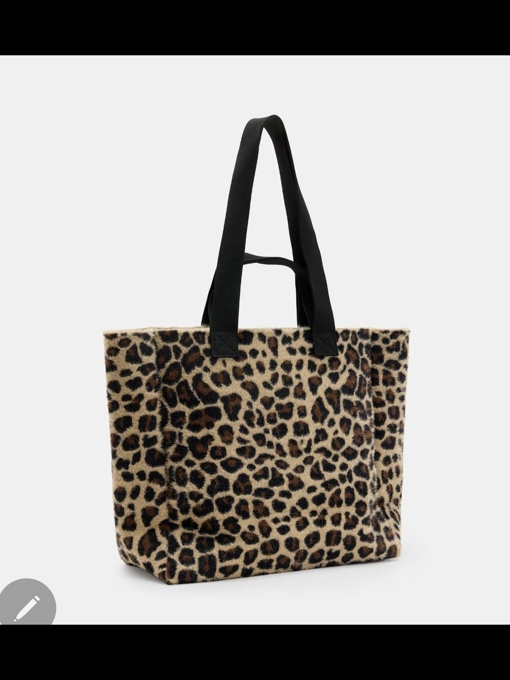 All Saints Leopard-Print Tote with Black Handles - Picture 4 of 5